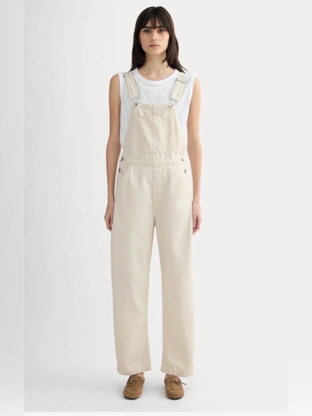 NWT Everlane the curve overalls L